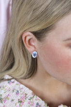 Load image into Gallery viewer, Forget me not oval studs