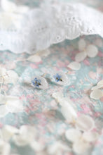 Load image into Gallery viewer, Forget me not oval studs