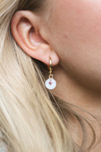 Load image into Gallery viewer, Circle charm hoops- Alyssum