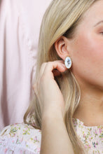 Load image into Gallery viewer, Vintage oval studs- forget me nots