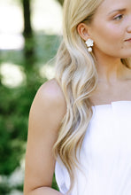 Load image into Gallery viewer, Carved Mother of Pearl Shell Earrings - Hope in the Waiting