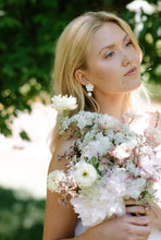 Load image into Gallery viewer, Carved Mother of Pearl Shell Earrings - Hope in the Waiting