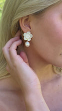 Load and play video in Gallery viewer, Carved Mother of Pearl Shell Earrings - Hope in the Waiting
